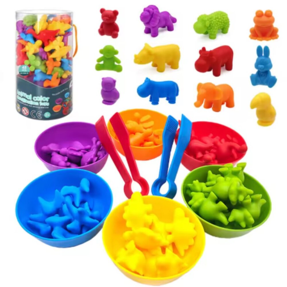 Montessori Rainbow Counting/Sorting Set – Learn Through Play!